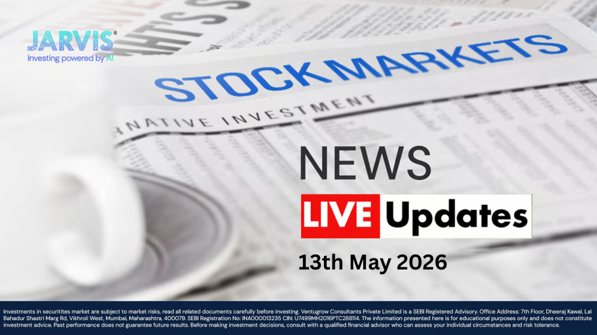 Stock market news live updates 13th may 2026